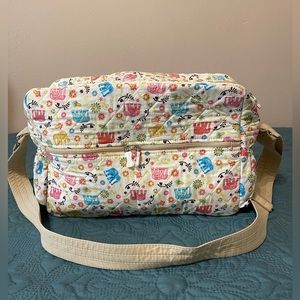 Naraya Colorful Elephant Print Diaper Bag Tote